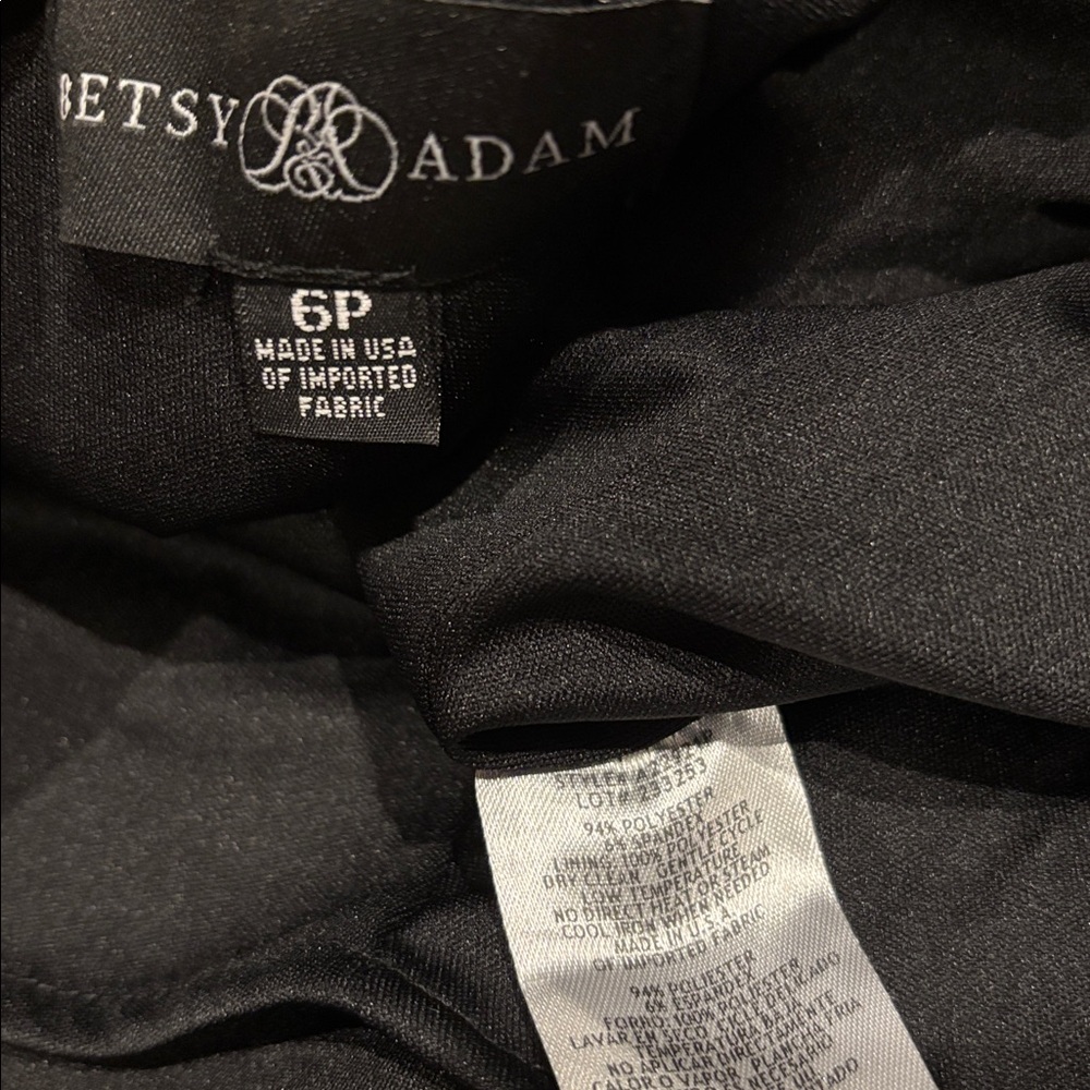 Betsy & Adam Black Sleeveless Ruffle-Front Maxi Dress - Picture 11 of 11